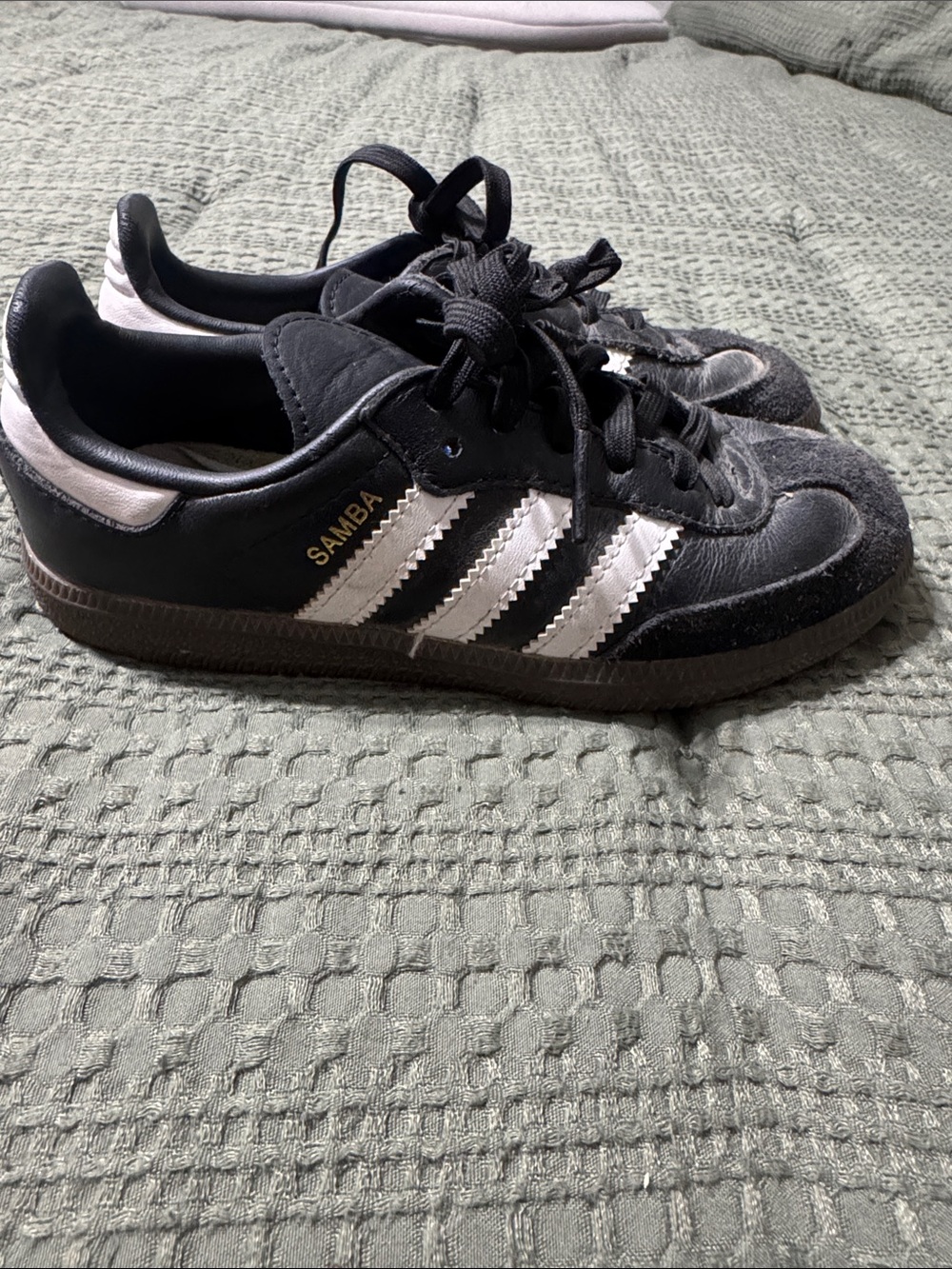 adidas Kids Samba Sneakers in Black and White